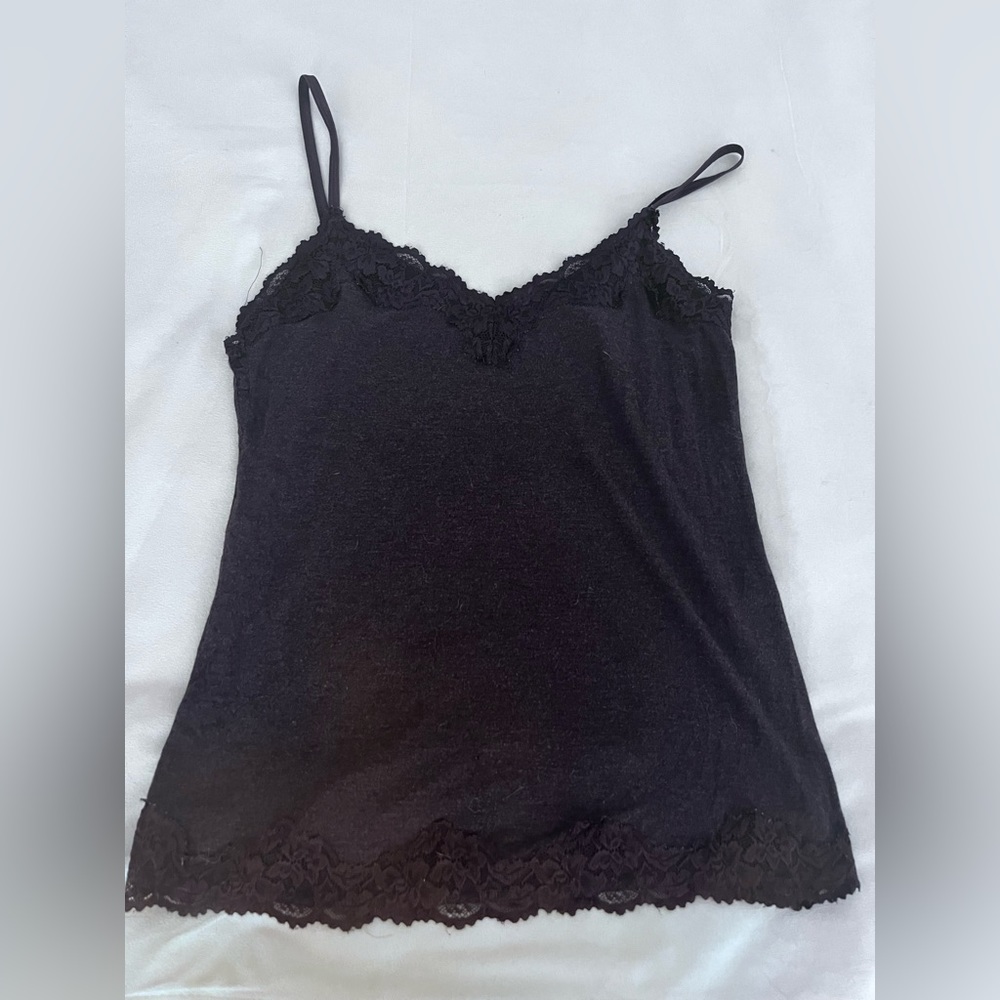 Brown Lace Tank Top